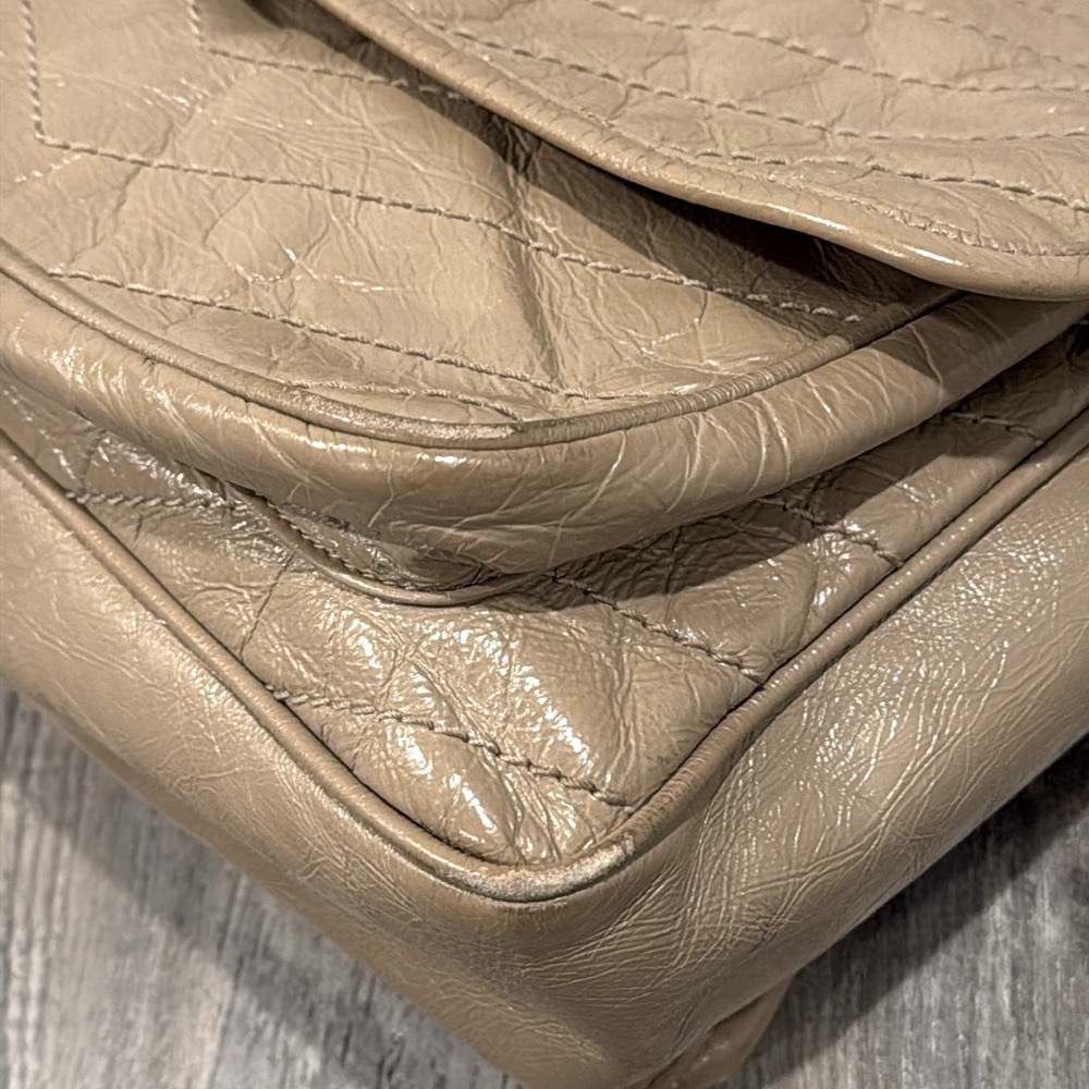 YSL Saint Laurent NIKI Medium Chain Flap Bag Matelasse Neutral Leather Handbag - Picture 8 of 16